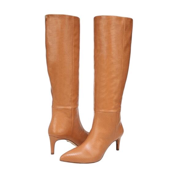 Sam Edelman Uma leather pointed toe knee high mid heel boots NEW - Picture 2 of 12